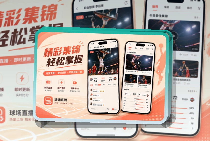 多端衔接 · 官方App下载 · 手机追赛更顺手界面展示